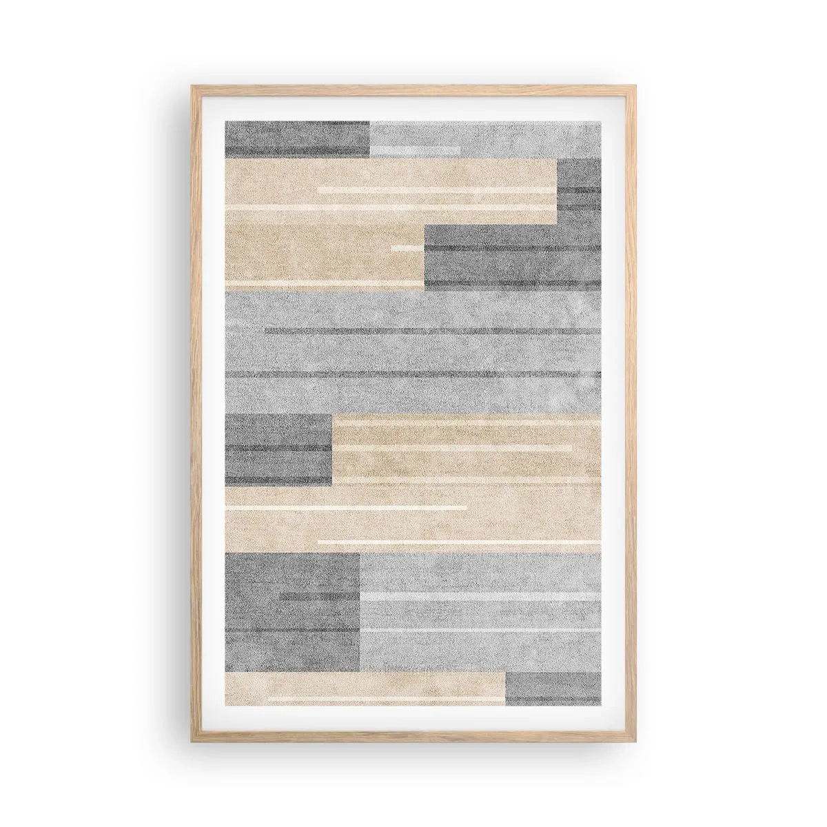 Plakat i ramme af lyst egetræ - Komposition: hold den lodret - 61x91 cm