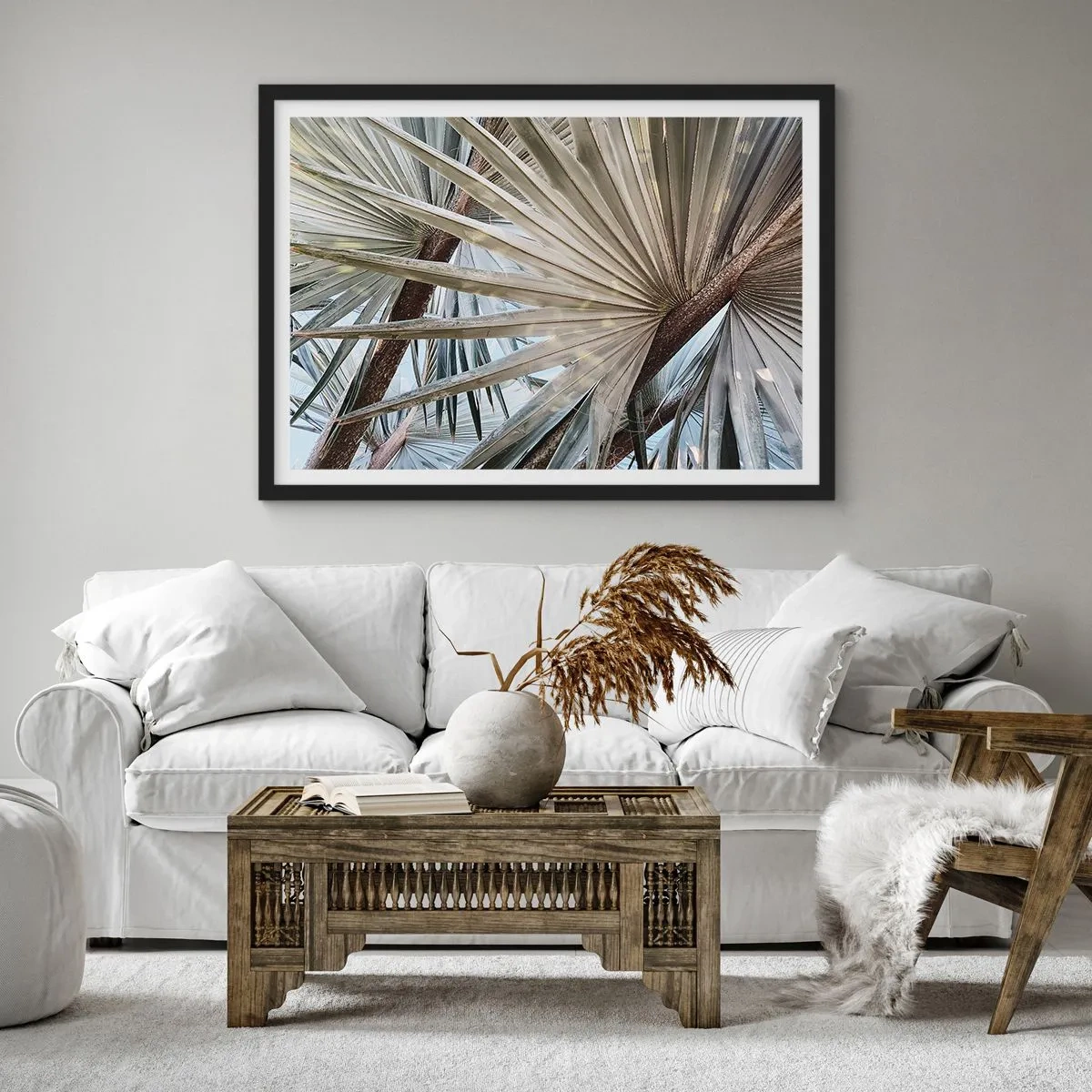 Plakat i sort ramme - Ventilatorer i troperne - 70x50 cm