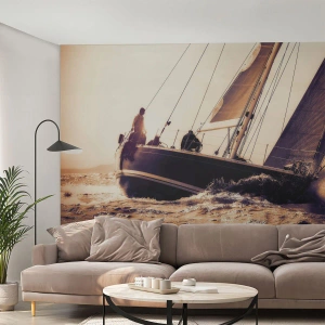 Fototapet Selvklæbende Deluxe Sticker - Sejl, sømand - Yacht, Hav, sejlads - 500x350 cm