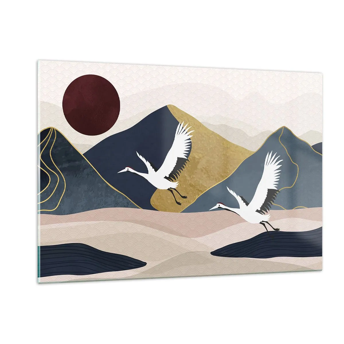 Billede på glas - Og dagen er igen FLØJET af sted - 120x80 cm