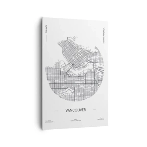 Lærredstryk - Billede på lærred - Anatomi af Vacouver - 80x120 cm