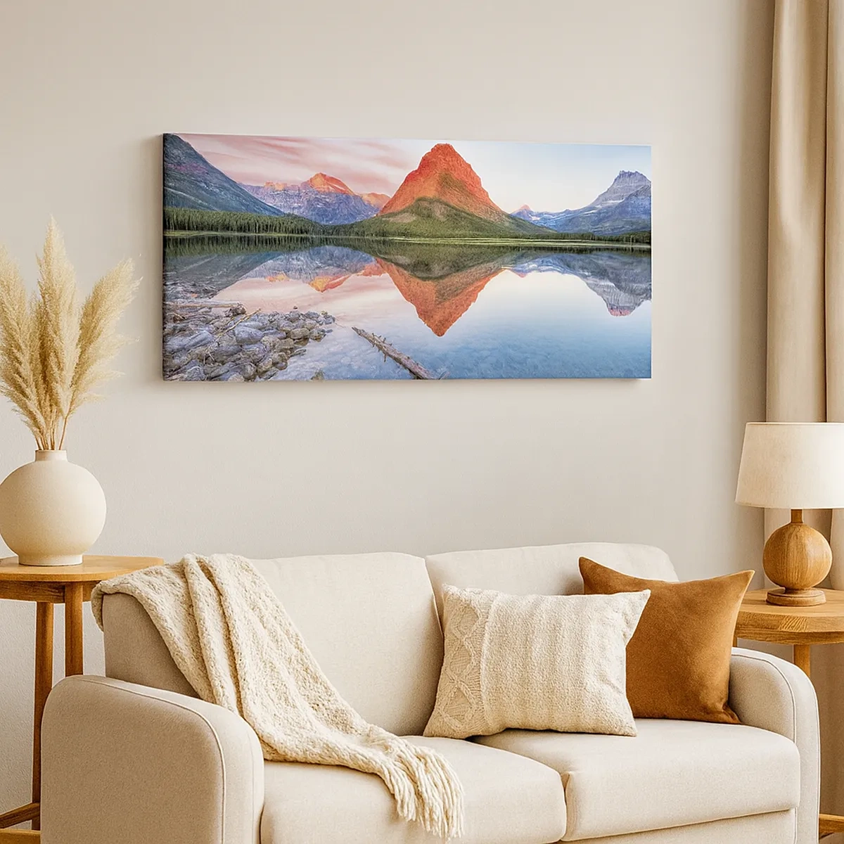 Lærredstryk - Billede på lærred - Varme og kulde - 30x30 cm