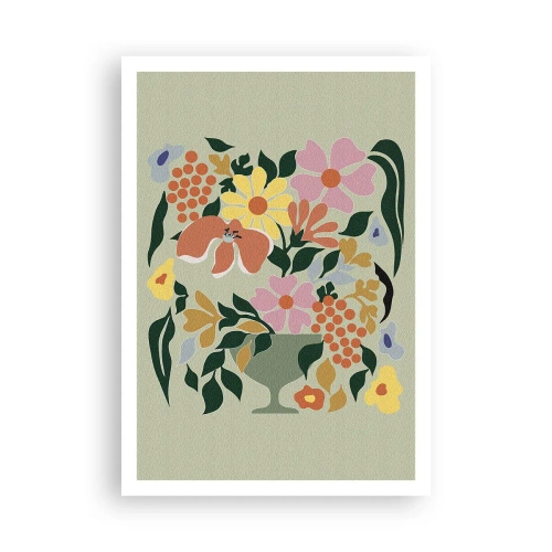 Plakat - En buket fuld af liv - 70x100 cm