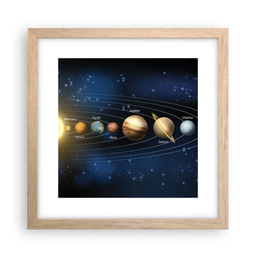 Plakat i ramme af lyst egetræ - En ud af ti - 30x30 cm