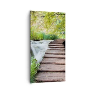 Lærredstryk - Billede på lærred - Overhovedet ikke stille vand - 65x120 cm