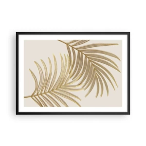 Plakat i sort ramme - Gylden palme! - 70x50 cm