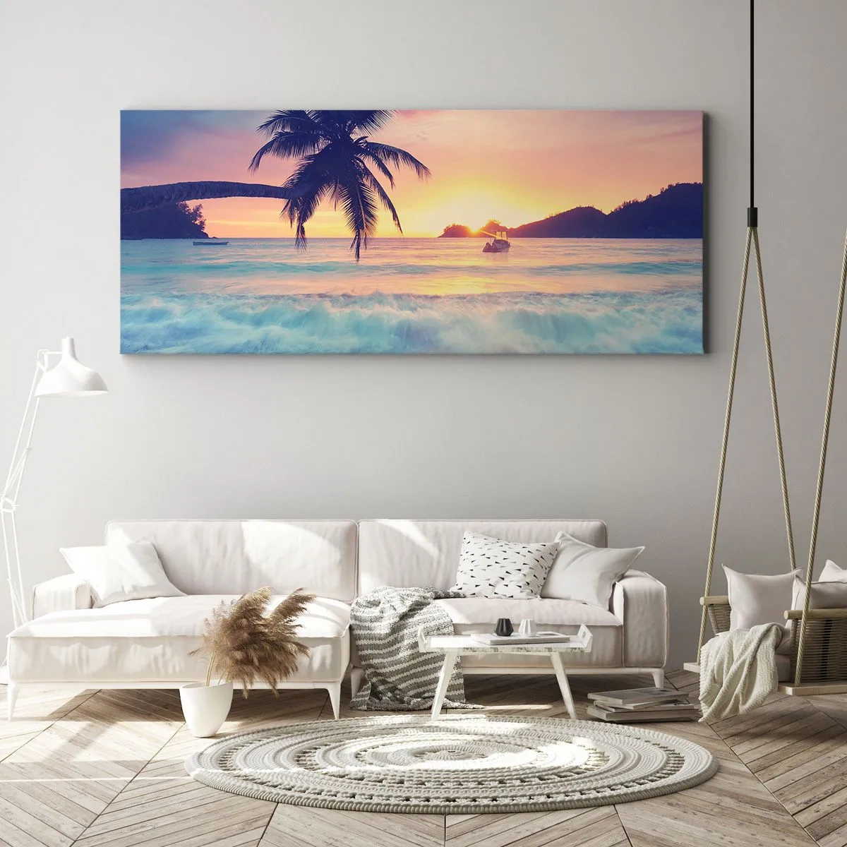 Lærredstryk - Billede på lærred - En aften i bugten - 100x40 cm