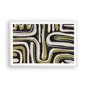 Plakat i hvid ramme - Komposition: stier og gyder - 91x61 cm