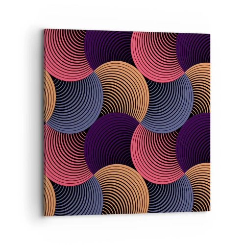 Lærredstryk - Billede på lærred - I en cirkulær rytme - 70x70 cm