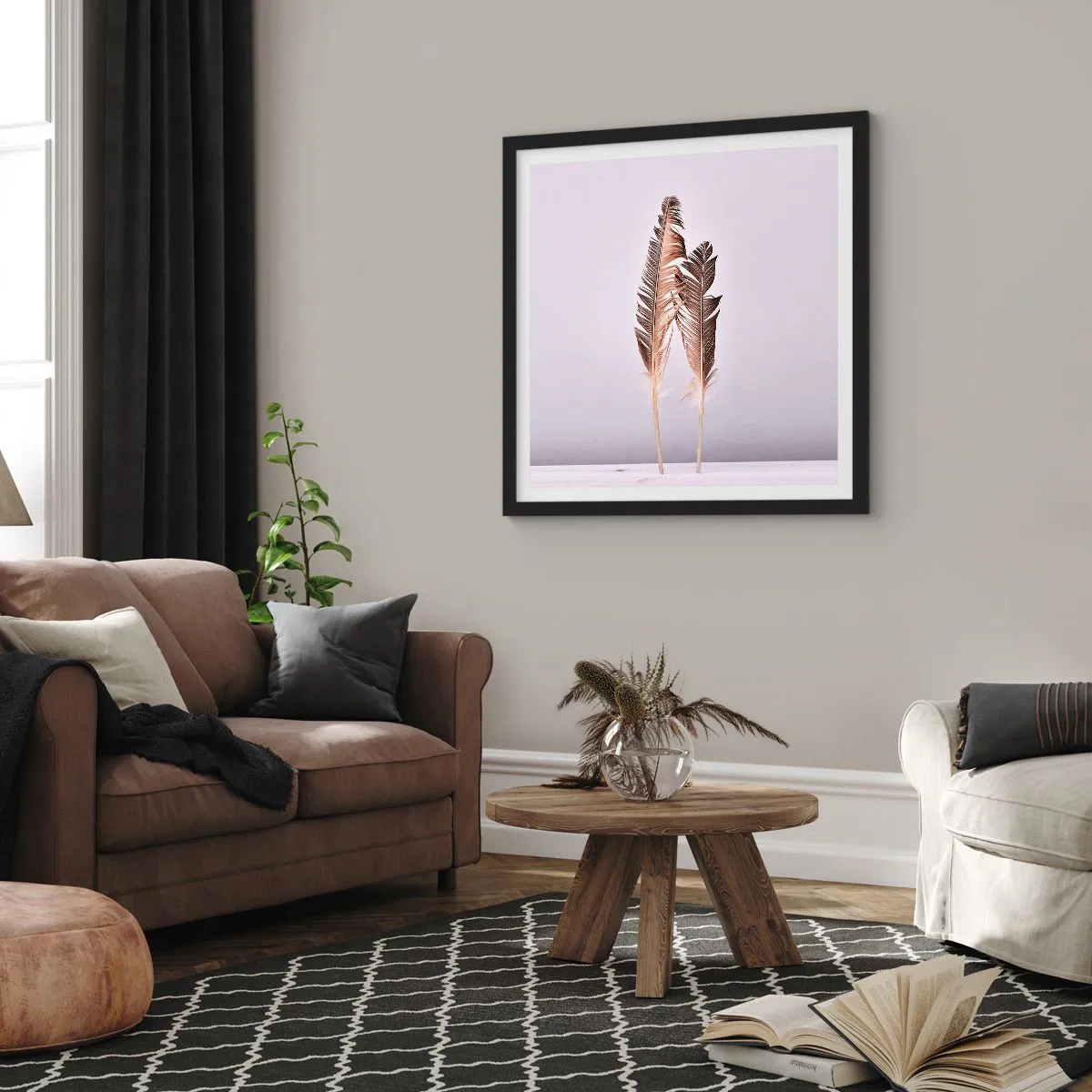 Plakat i sort ramme - Mod intetheden - 40x40 cm