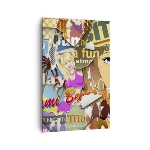 Lærredstryk - Billede på lærred - Tilbageblikke på ferien - 80x120 cm