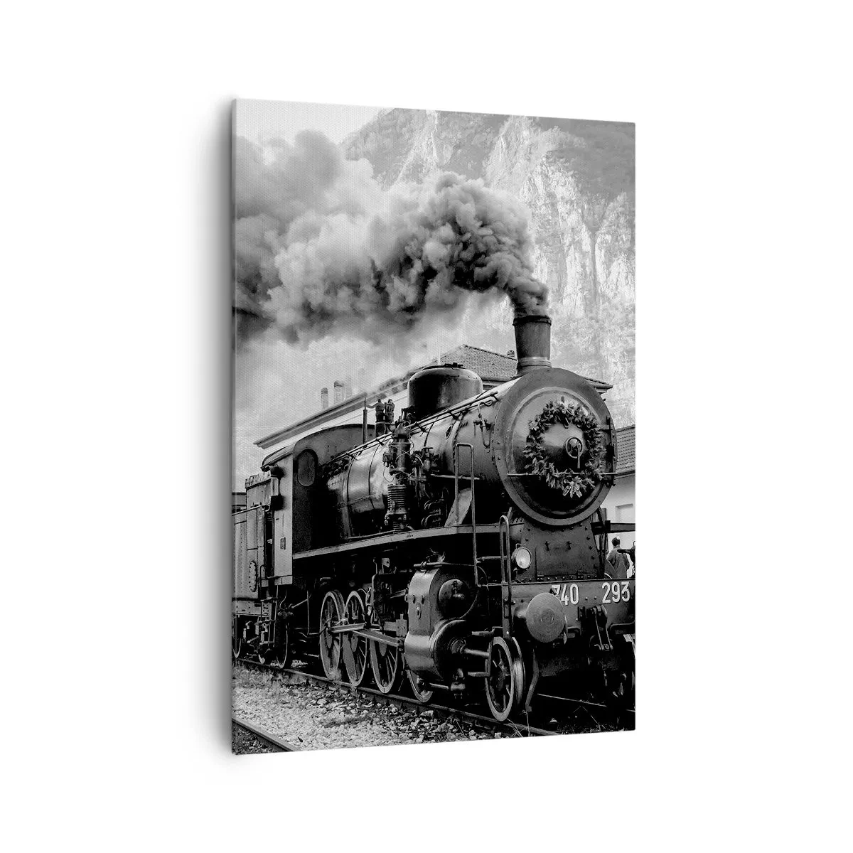 Lærredstryk - Billede på lærred - Står på stationen... - 70x100 cm