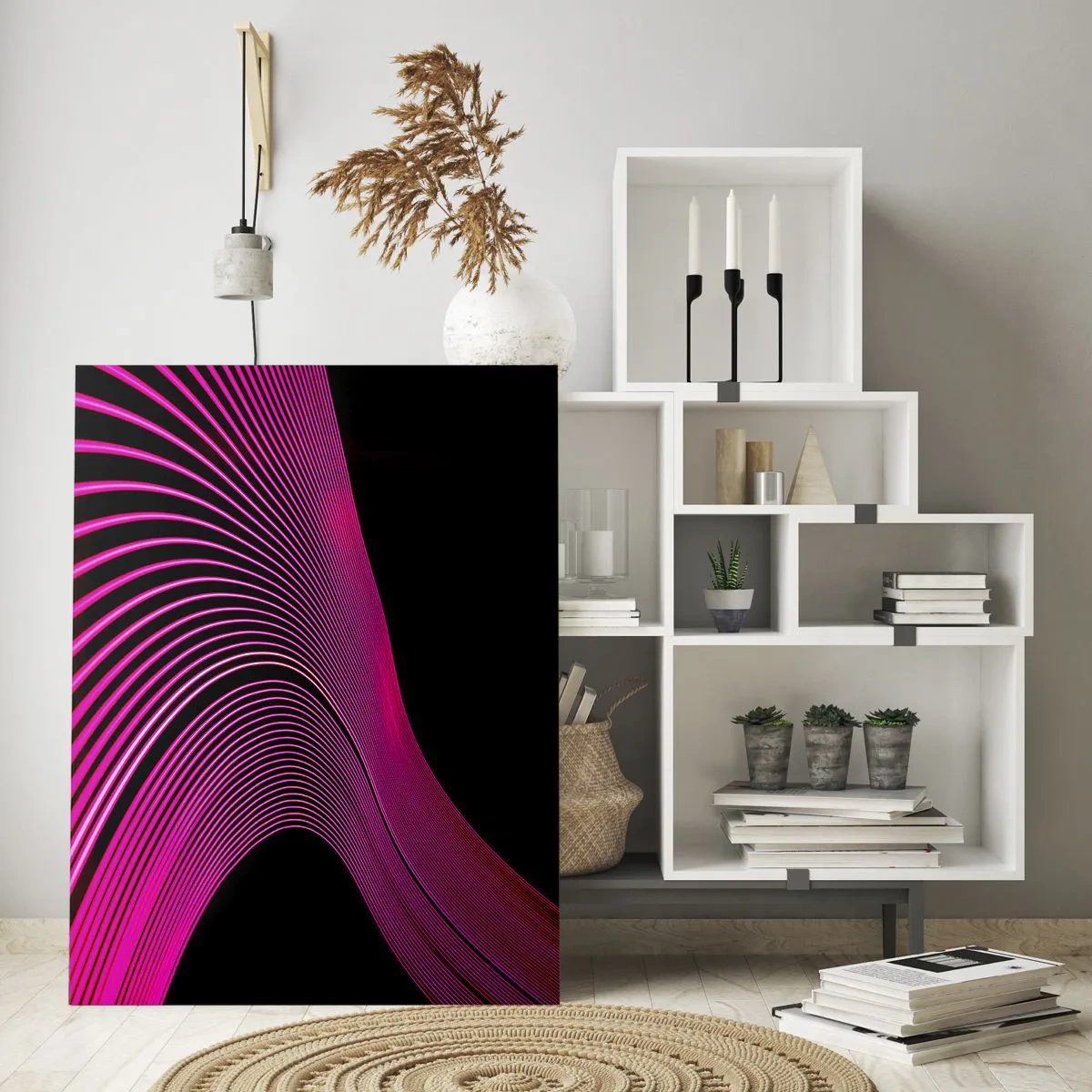 Billede på glas - En allé af lys - 50x70 cm