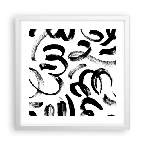 Plakat i hvid ramme - I sort og hvidt - 40x40 cm