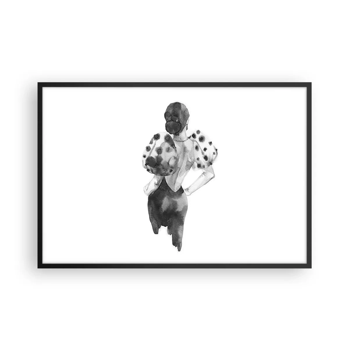 Plakat i sort ramme - Den gik lige forbi - 91x61 cm