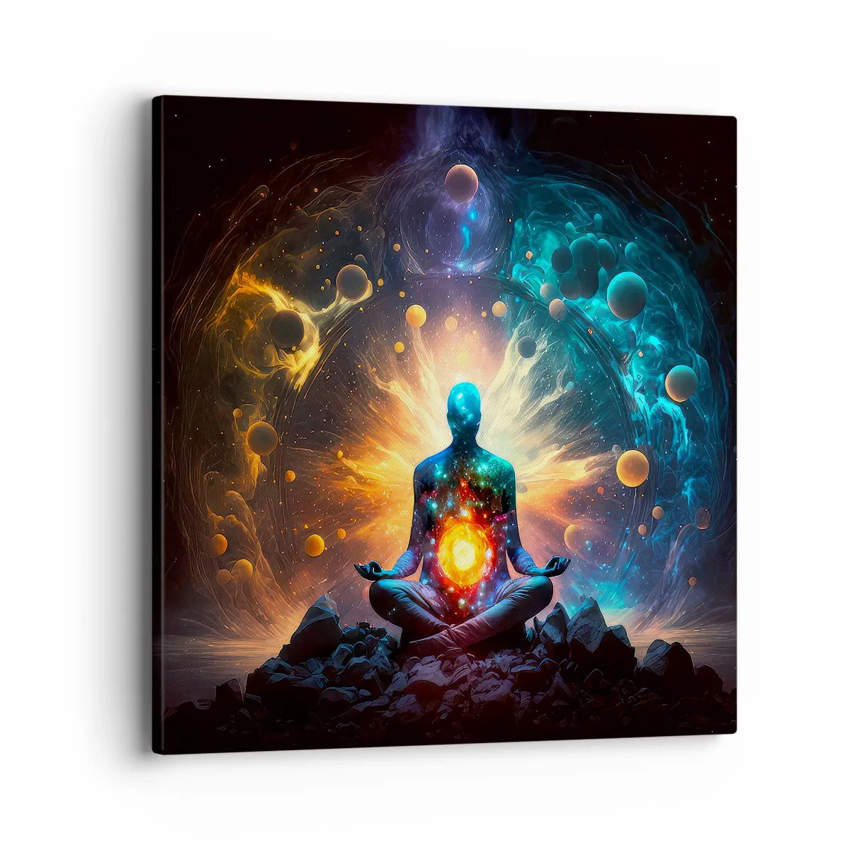 Lærredstryk - Billede på lærred - Kosmisk ro - 40x40 cm