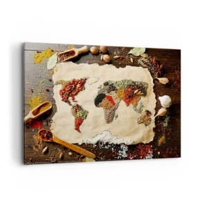 Lærredstryk - Billede på lærred - Alle verdens smage - 100x70 cm