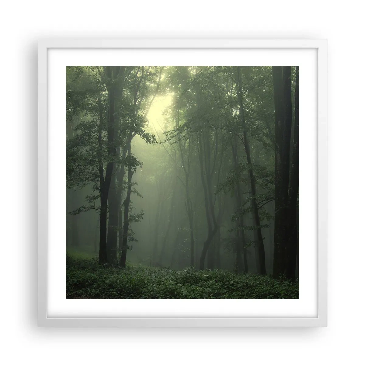 Plakat i hvid ramme - Før han vågner op - 50x50 cm