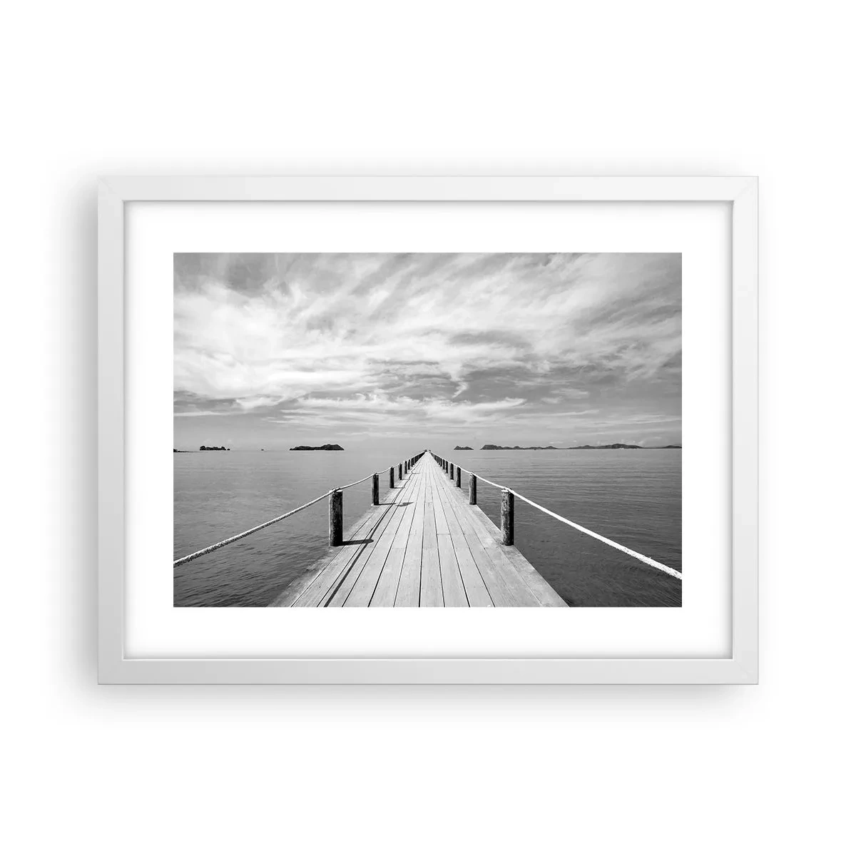 Plakat i hvid ramme - Eller måske en rejse... - 40x30 cm