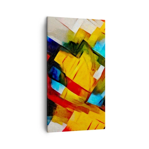 Lærredstryk - Billede på lærred - Flerfarvet lagdeling - 45x80 cm