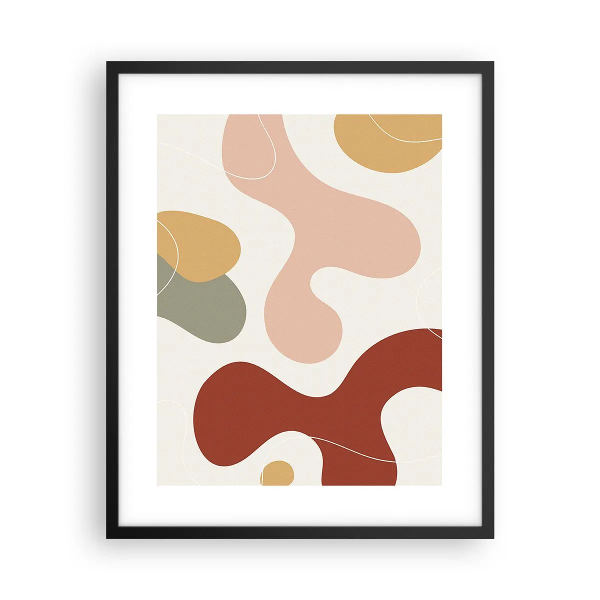 Plakat i sort ramme - Es eller flores? - 40x50 cm