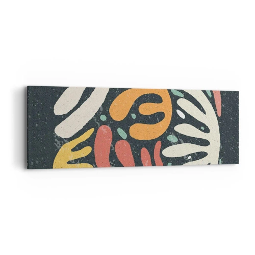 Lærredstryk - Billede på lærred - Komposition - jeg er ved at fange dig - 90x30 cm