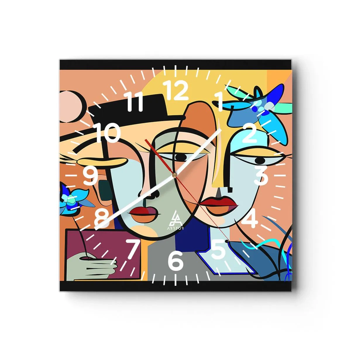 Vægur, Uret - Picassos randez vous - 30x30 cm