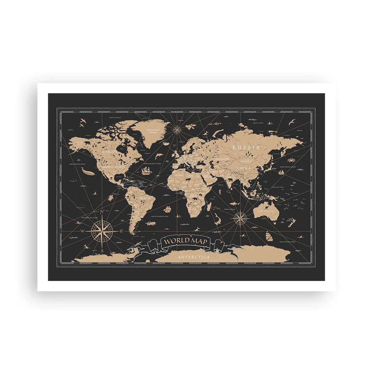 Plakat - Grænserne for min verden - 100x70 cm