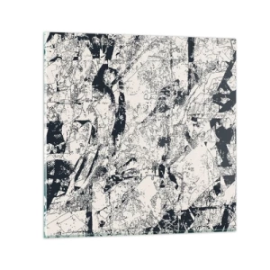 Billede på glas - Modsætningernes gennemtrængning - 70x70 cm