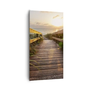 Lærredstryk - Billede på lærred - Og direkte til kysten - 65x120 cm