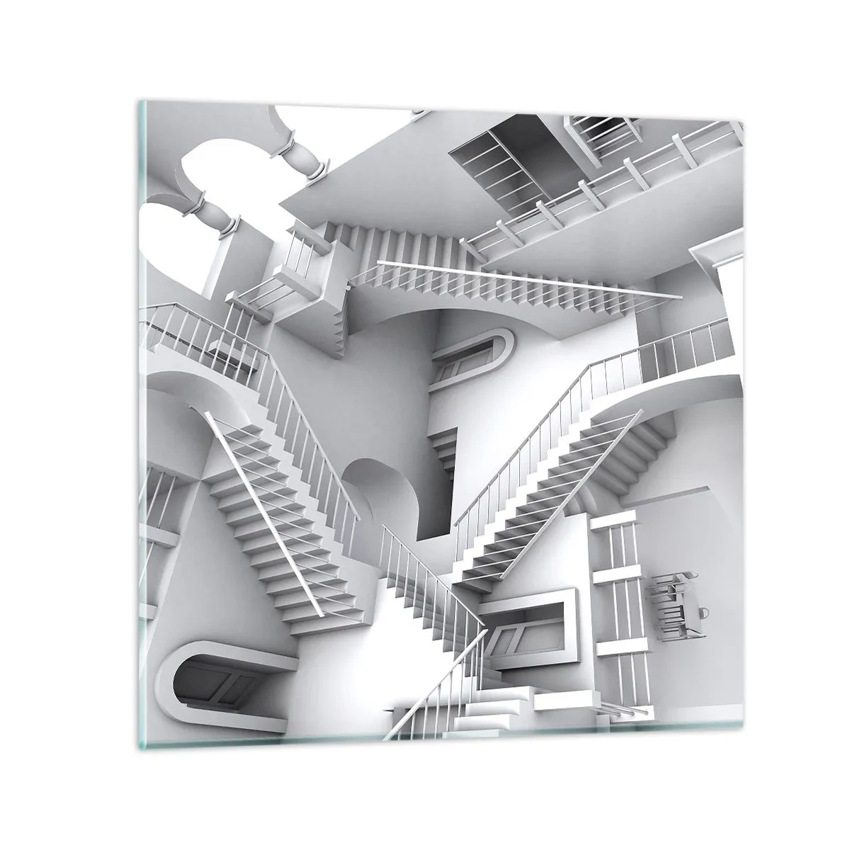 Billede på glas - Rummets paradokser - 60x60 cm