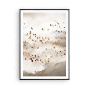 Plakat i sort ramme - Det er på tide... - 70x100 cm