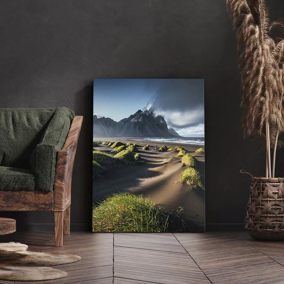 Lærredstryk - Billede på lærred - Harmoni mellem elementerne - 45x80 cm