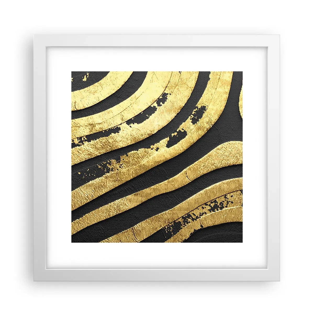 Plakat i hvid ramme - Alt flyder - 30x30 cm