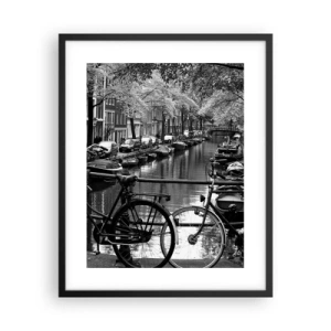 Plakat i sort ramme - En meget hollandsk udsigt - 40x50 cm