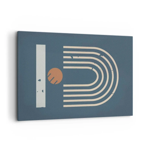 Lærredstryk - Billede på lærred - Geometri på granatæble - 120x80 cm