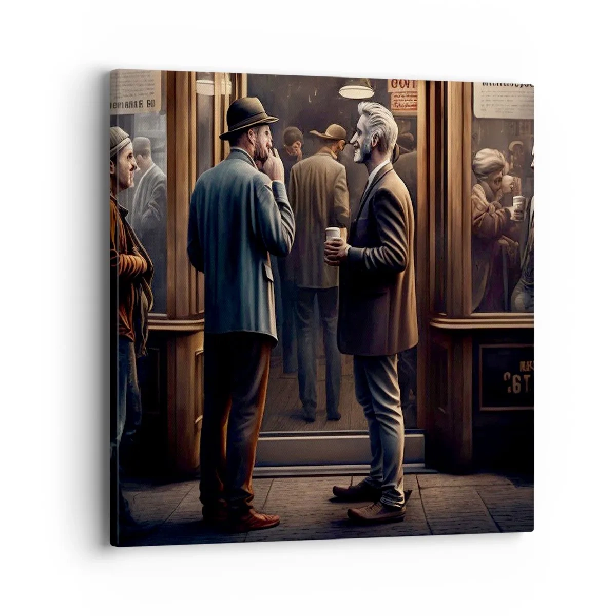 Lærredstryk - Billede på lærred - Et godt øjeblik på dagen - 40x40 cm