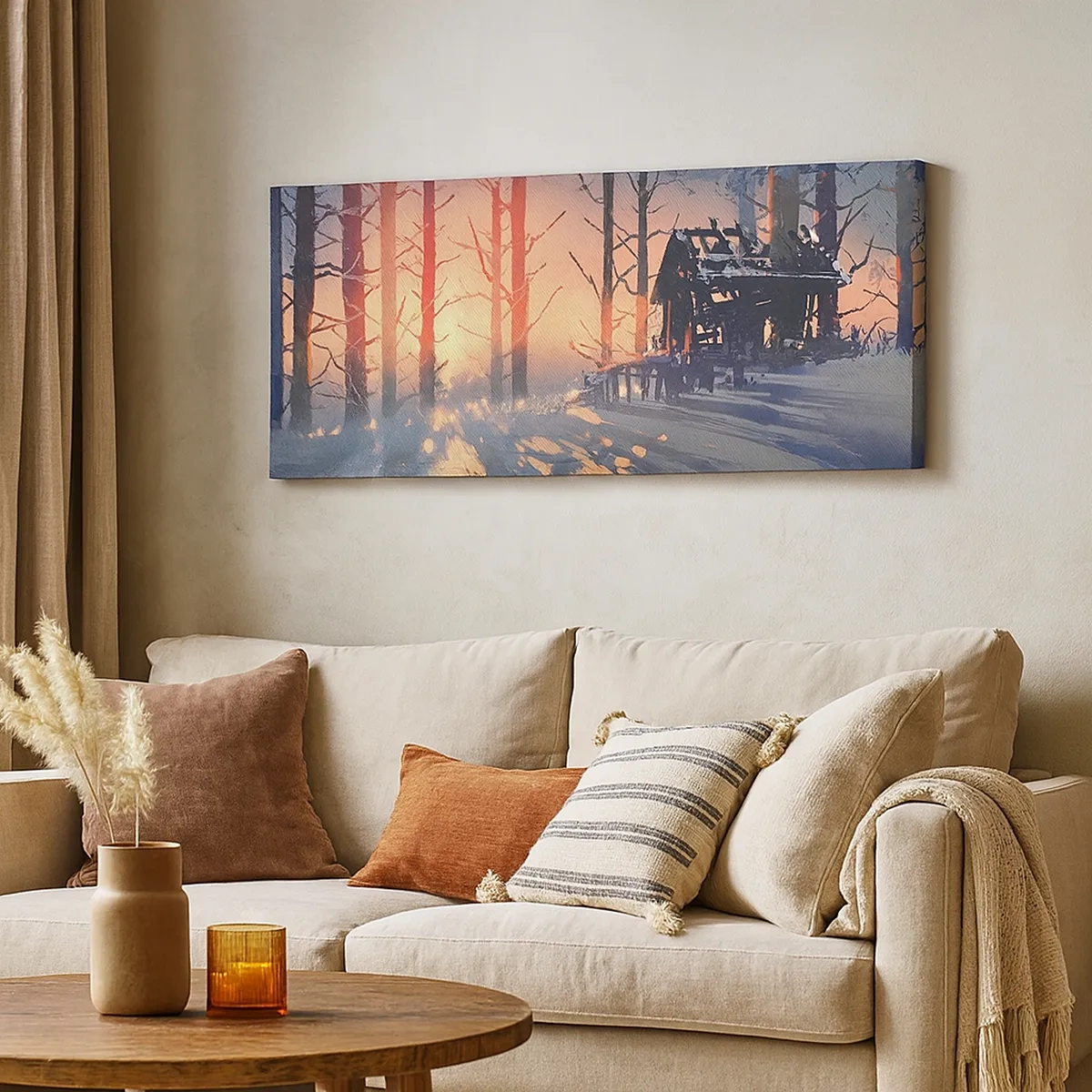 Lærredstryk - Billede på lærred - Kun solen kigger her - 30x30 cm