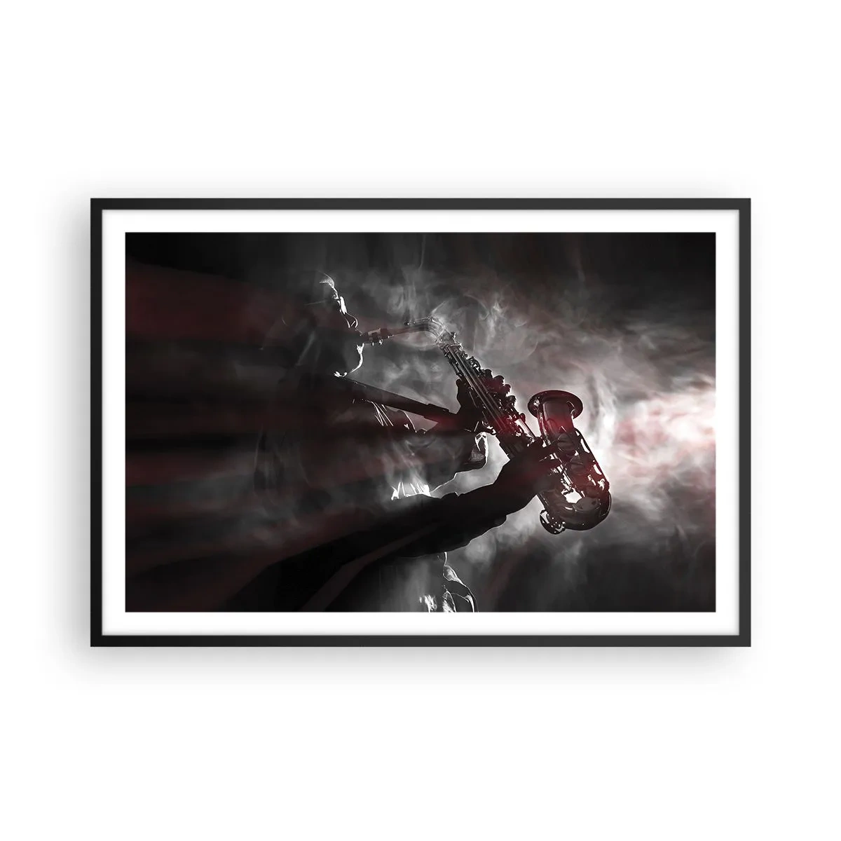 Plakat i sort ramme - I jazzens dampe - 91x61 cm