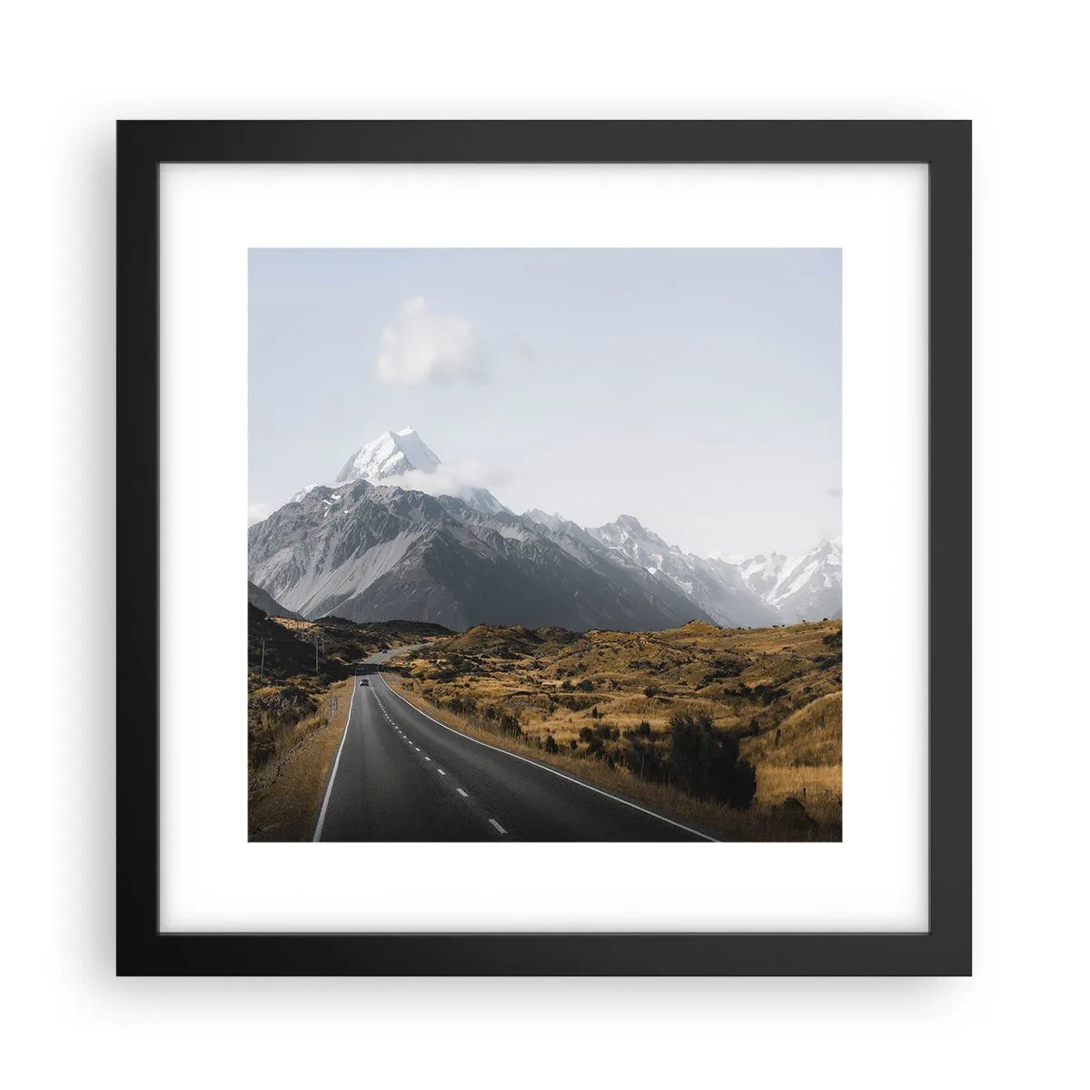 Plakat i sort ramme - Vejen til hjerte - 30x30 cm