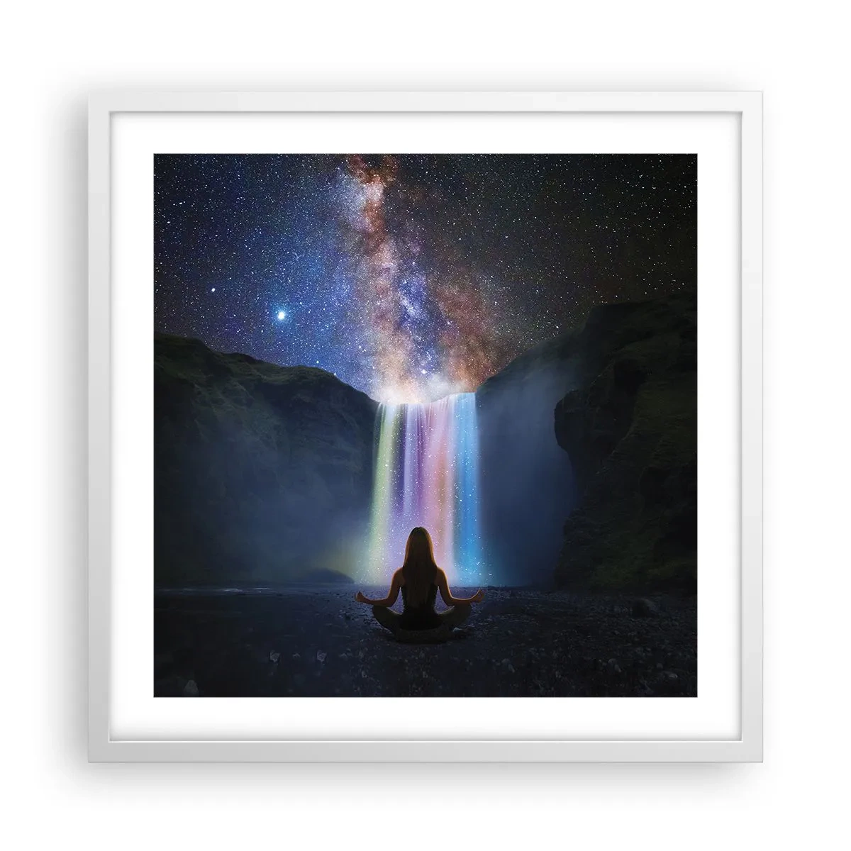 Plakat i hvid ramme - Absolut harmoni - 50x50 cm