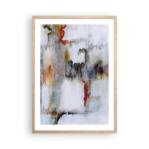Plakat i ramme af lyst egetræ - En pind på vandet - 50x70 cm