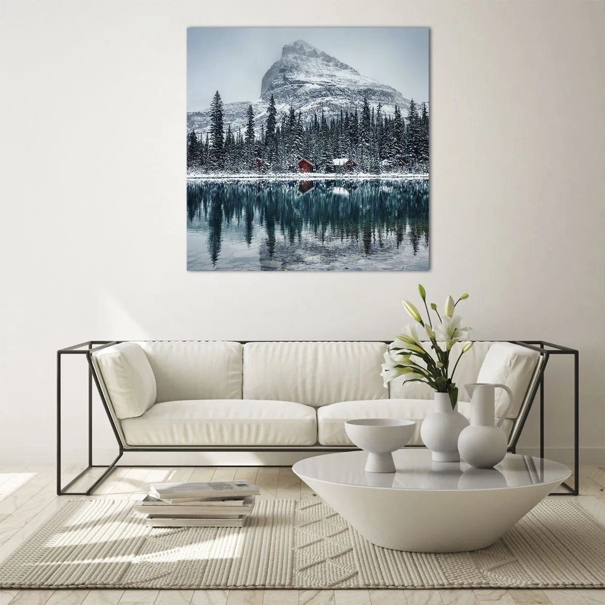 Billede på glas - En canadisk retræte - 70x70 cm