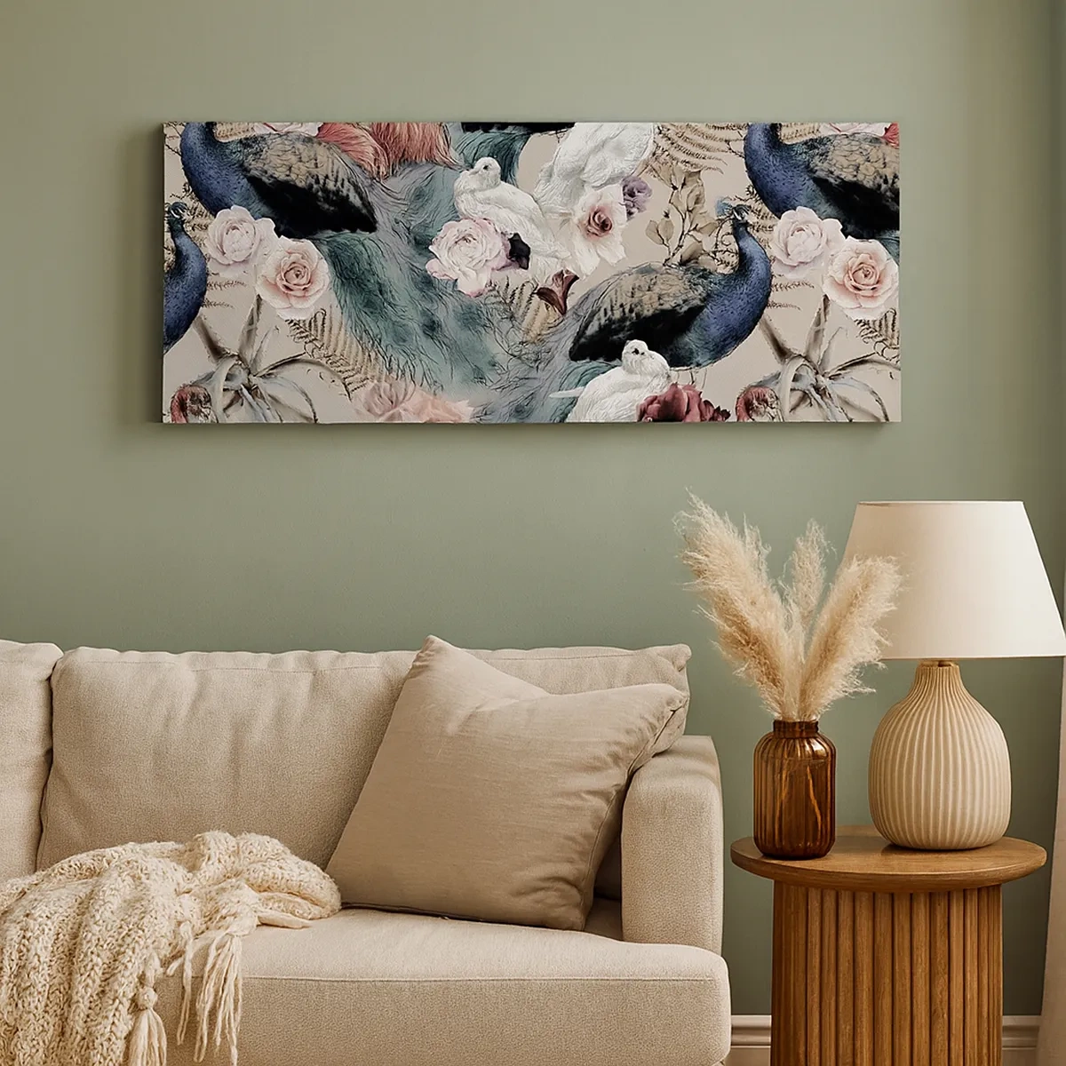 Lærredstryk - Billede på lærred - I paladsets have - 30x30 cm