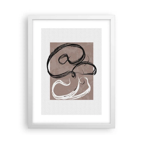 Plakat i hvid ramme - Komposition - en søgen efter fuldstændighed - 30x40 cm