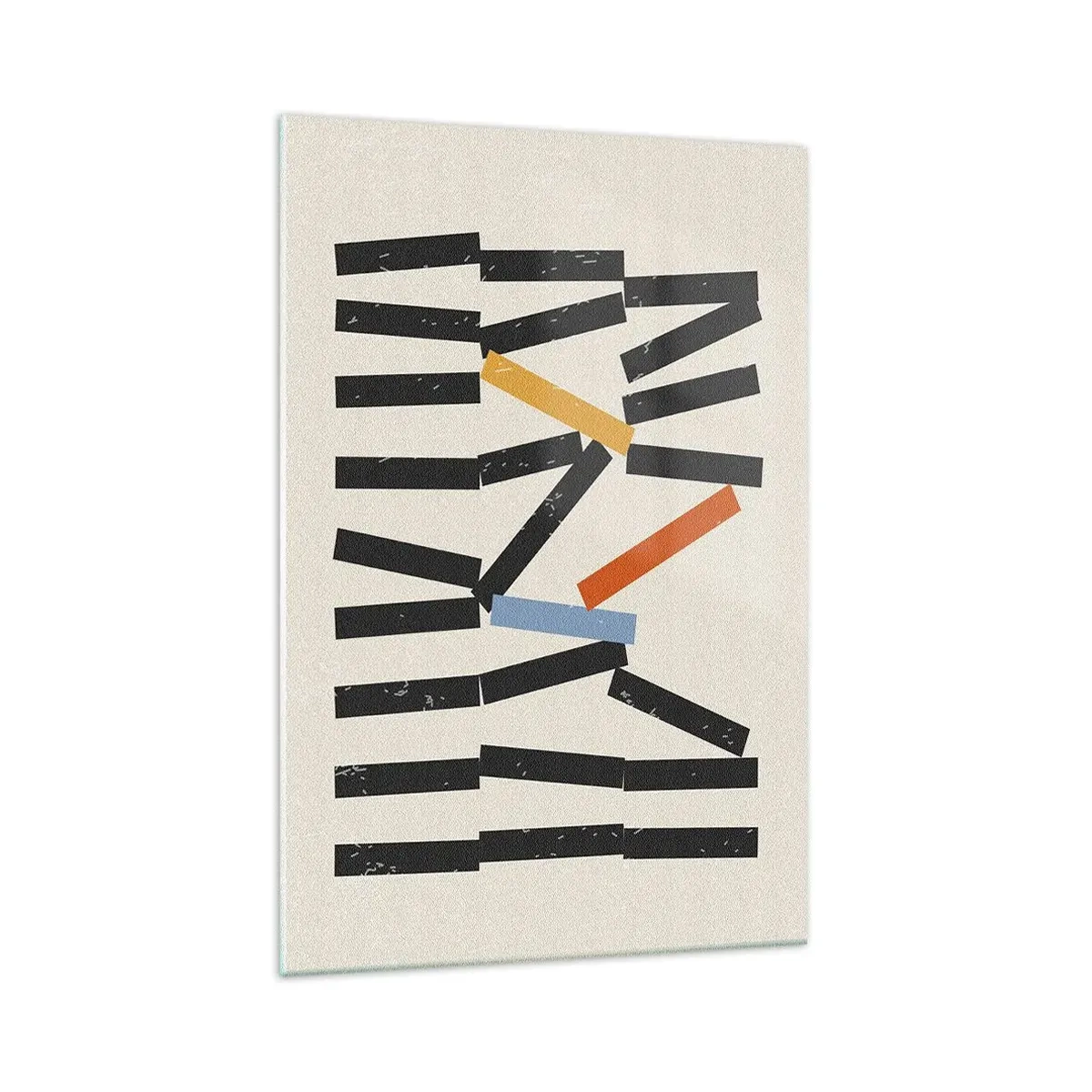 Billede på glas - Dominoer - komposition - 70x100 cm