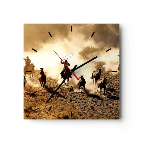 Vægur, Uret - Et ægte vildt vesten - 30x30 cm