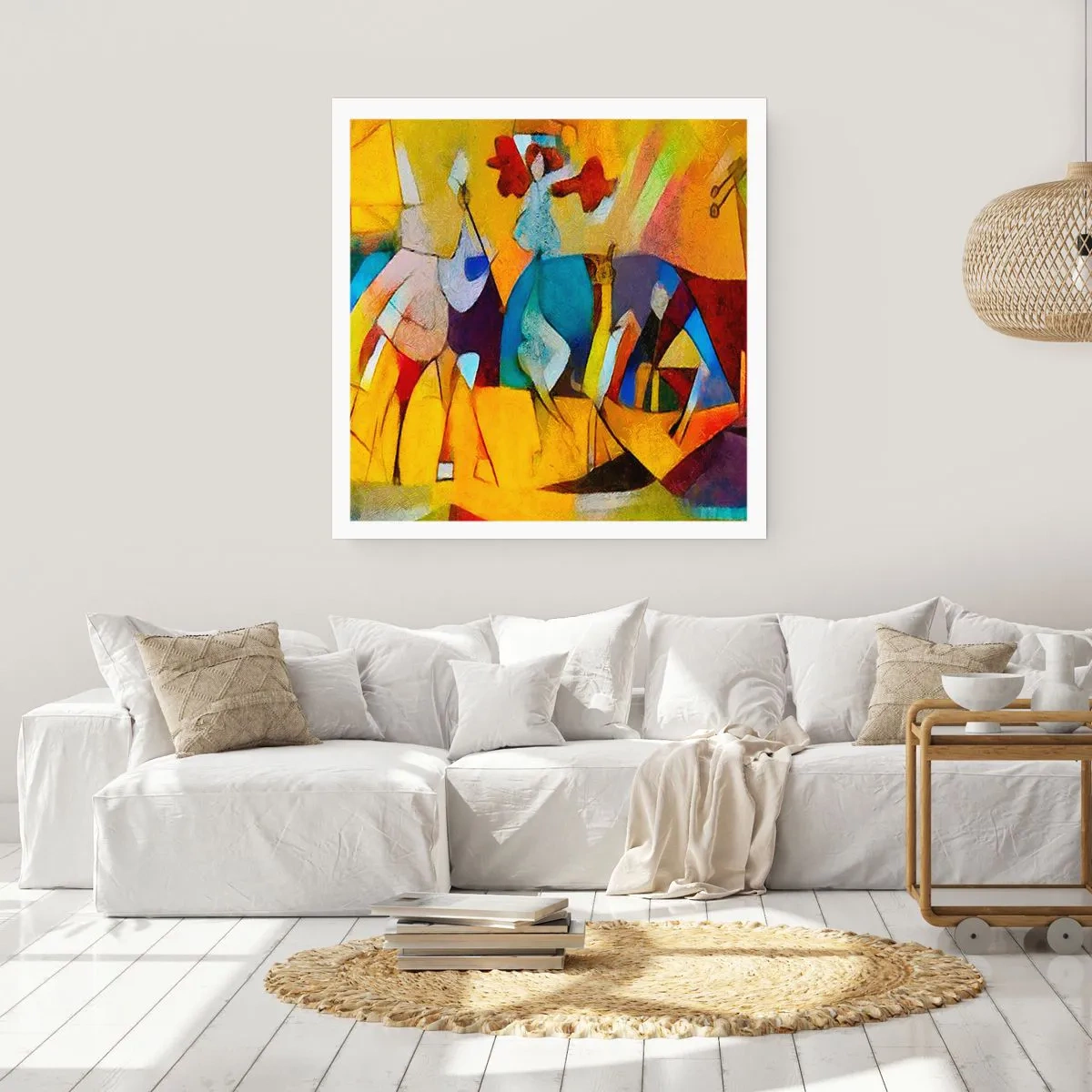 Plakat - Sol - liv - glæde - 50x50 cm