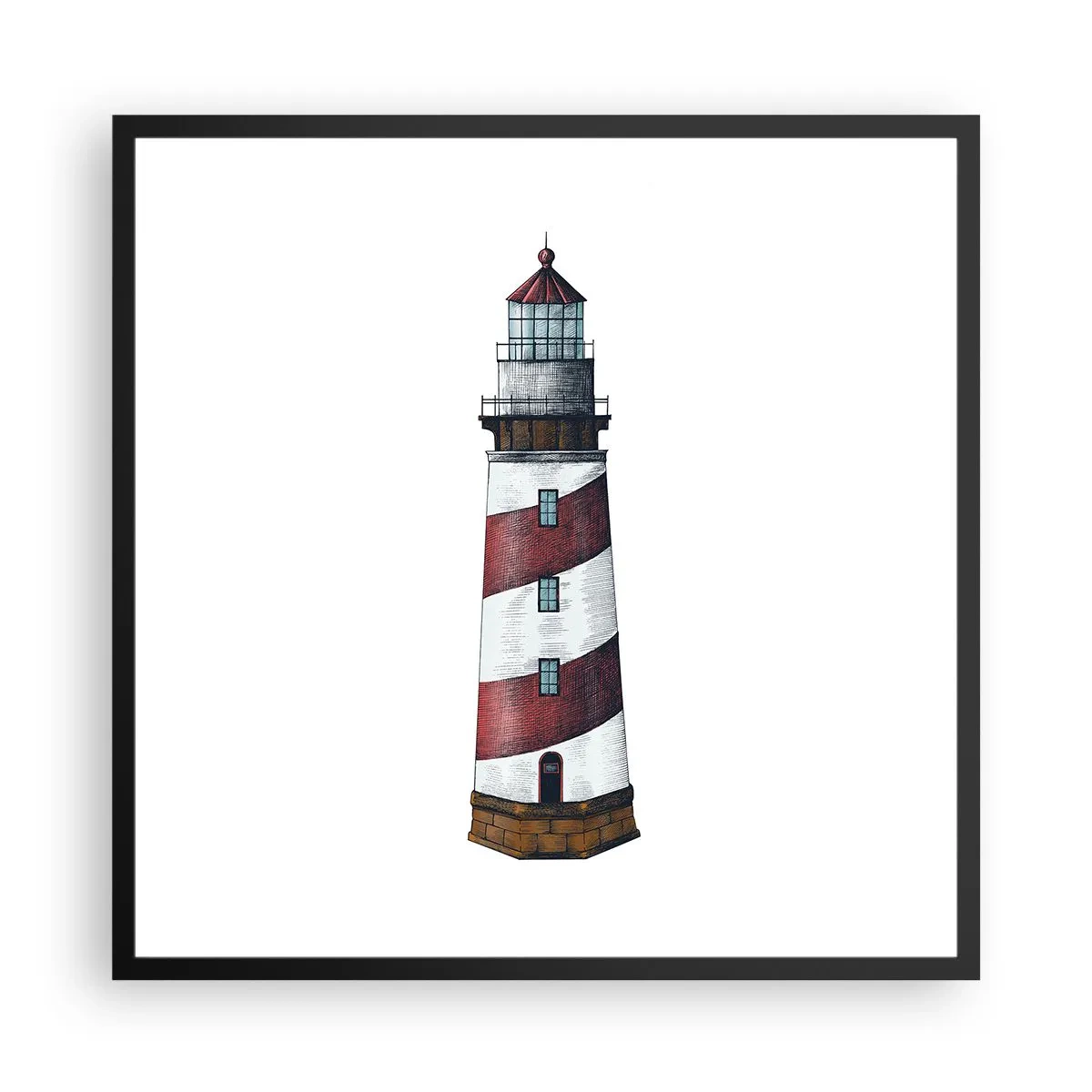 Plakat i sort ramme - Altid på vagt - 60x60 cm