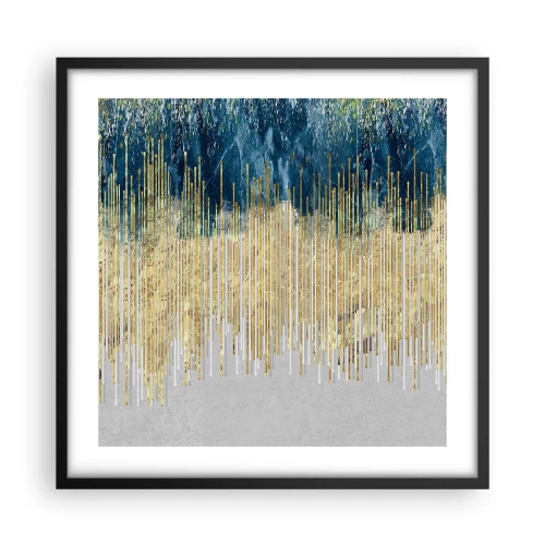 Plakat i sort ramme - Forgyldt grænse - 50x50 cm